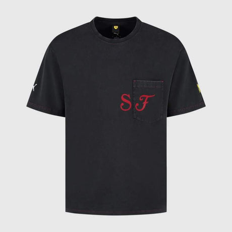 Tricou casual Scuderia Ferrari F1 negru GRAPHIC