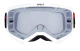 Ochelari de motocros Red Bull Spect EVAN albi cu lentile transparente
