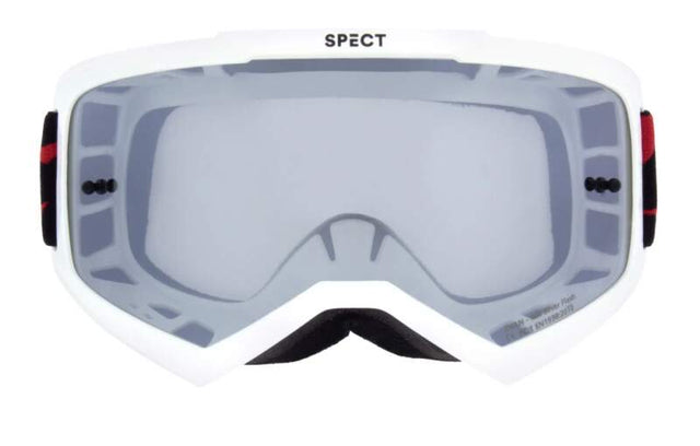 Ochelari de motocros Red Bull Spect EVAN albi cu lentile transparente