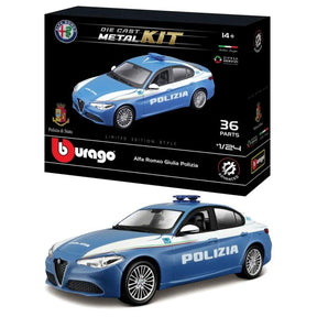Machetă Bburago kit de asamblare Alfa Romeo Giulia Polizia