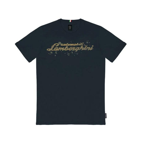 Tricou casual Lamborghini cu logo bleumarin