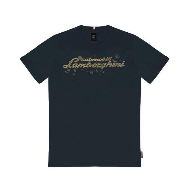 Tricou casual Lamborghini cu logo bleumarin