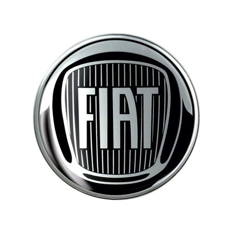 Autocolant 3D cu logo Fiat negru 75mm