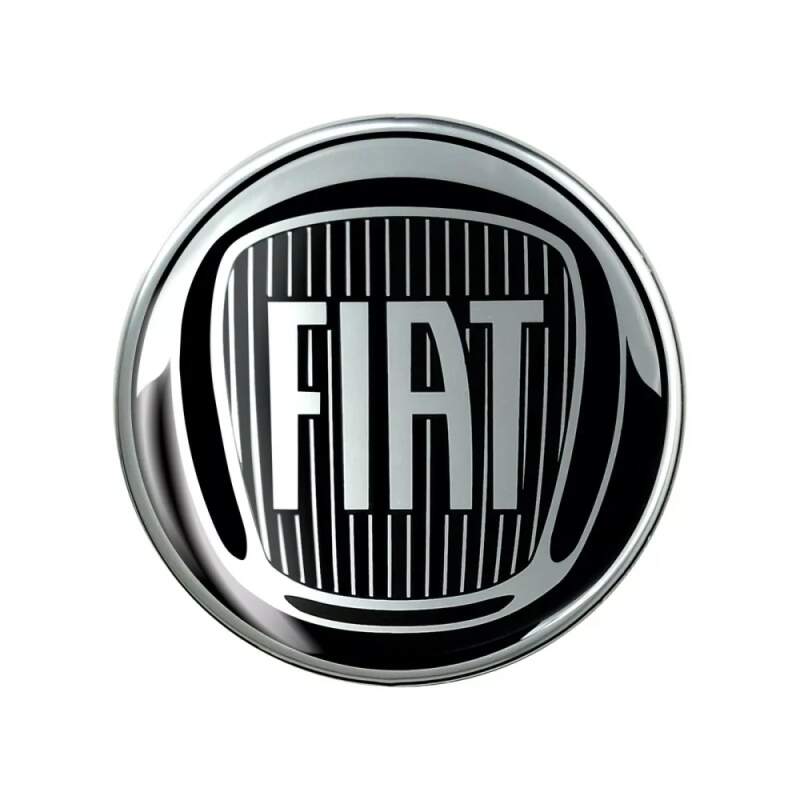 Fiat 3D logo sticker black 58 mm