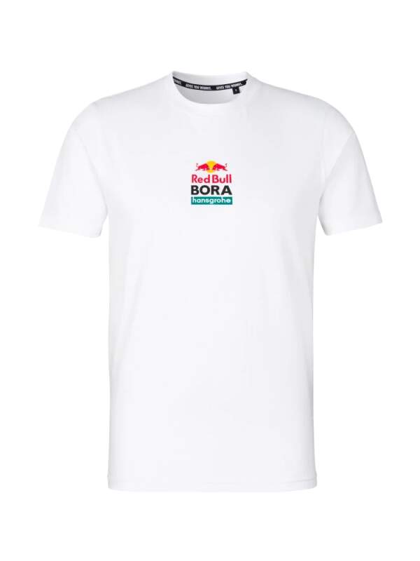 Tricou pentru fani Red Bull Bora Hansgrohe alb cu logo