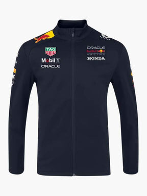 Oracle Red Bull Racing team softshell jacket with sponsor logos