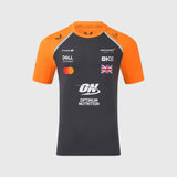 Tricou de echipă McLaren F1 Lando Norris cu logo-urile sponsorilor – gri închis