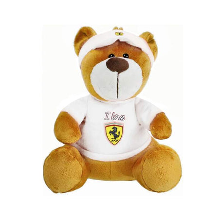 Scuderia Ferrari large plush teddy bear white
