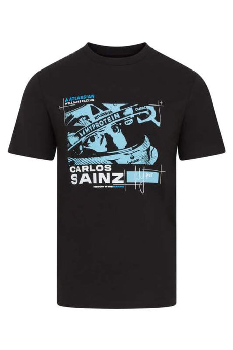 Carlos Sainz fan T-shirt - Williams Racing F1, navy blue