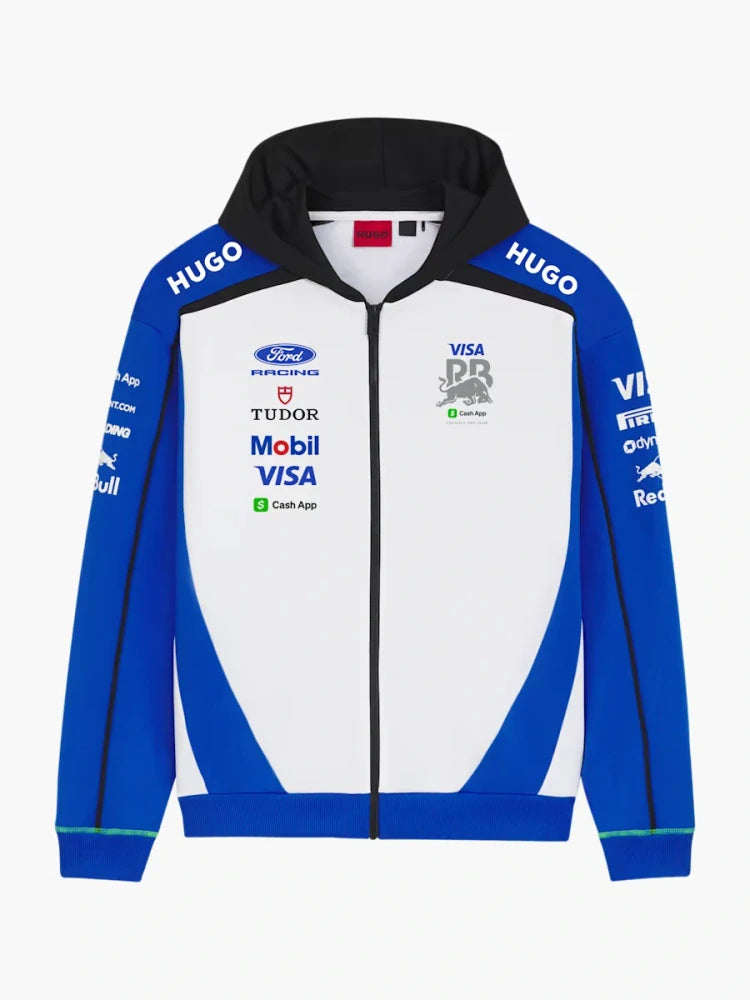 Visa Cash App Racing Bulls Team Zip Hoodie with Sponsor Logos – Team Edition