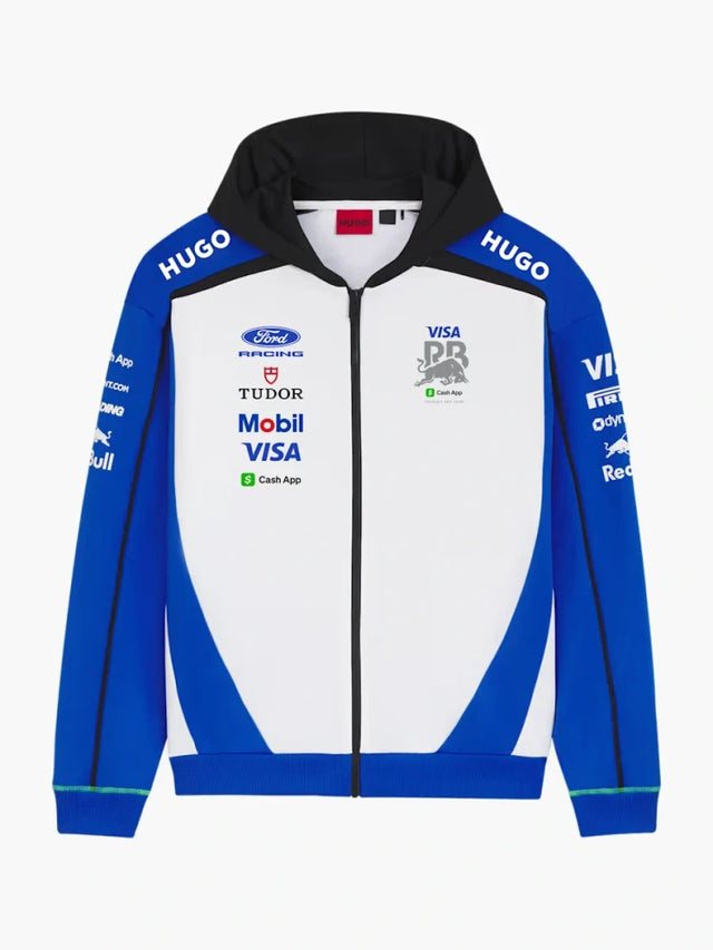 Visa Cash App Racing Bulls Team Zip Hoodie with Sponsor Logos – Team Edition
