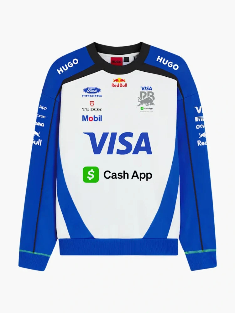 Hanorac de echipă Visa Cash App Racing Bulls cu logo-urile sponsorilor – ediție de echipă