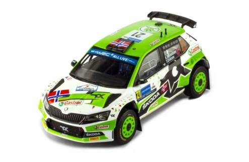 Machetă IXO Škoda Fabia Rally2 EVO #21 A.Mikkelsen - T.Eriksen Rally Estonia 2022