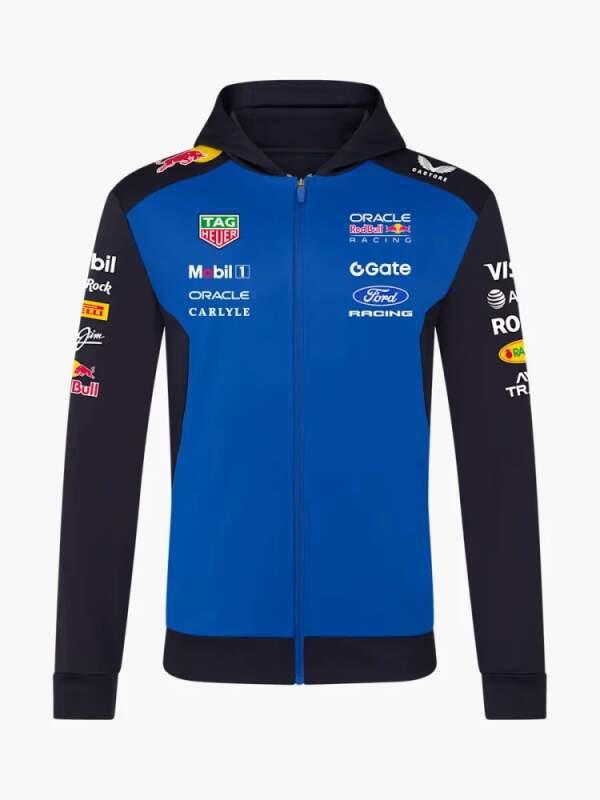 Oracle Red Bull Racing zip-up sweatshirt with sponsor logos - team edition