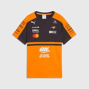 Tricou de echipă pentru copii McLaren F1 x Puma cu logo-urile sponsorilor – ediție de echipă