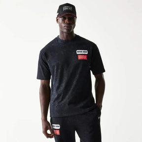 Oracle Red Bull Racing NE LINEAR casual T-shirt, black - oversize