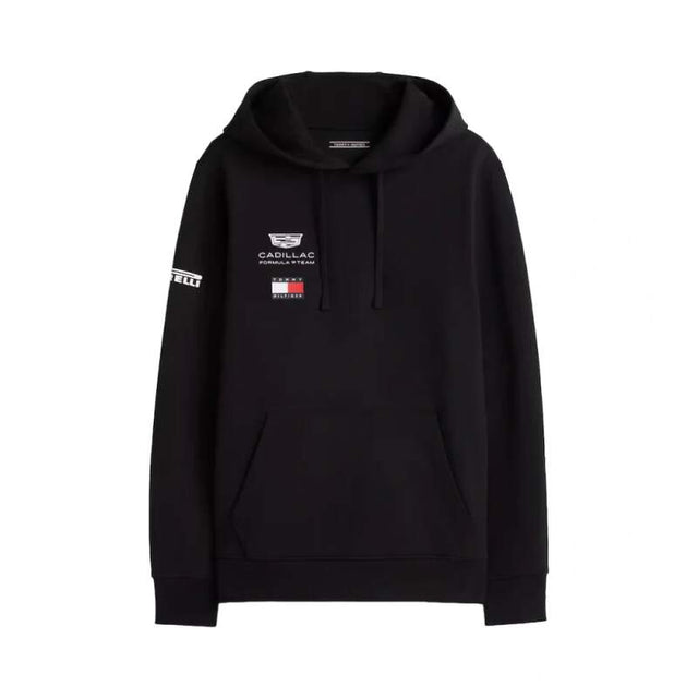 Hanorac negru cu glugă Cadillac F1 x Tommy Hilfiger - ediție de echipă