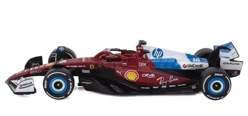 Machetă Scuderia Ferrari SF-25 BBurago #16 Charles Leclerc Miami GP 2025