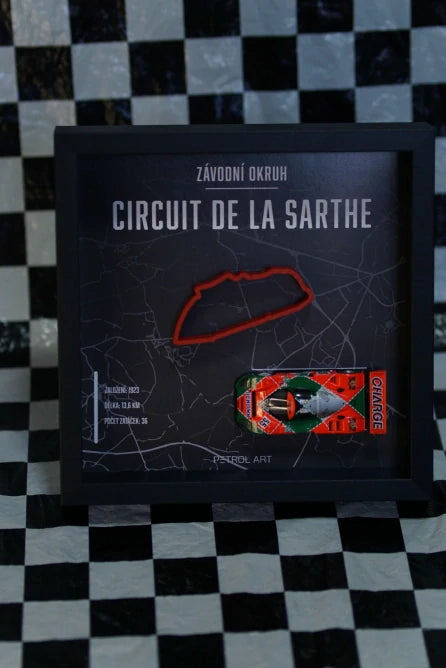 Ramă 3D PETROL ART Le Mans cu machetă Mazda 787B Johnny Herbert 1:43