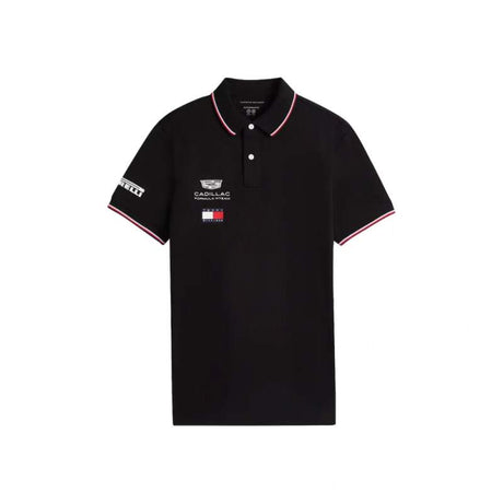 Tricou polo negru Cadillac F1 x Tommy Hilfiger - ediție de echipă
