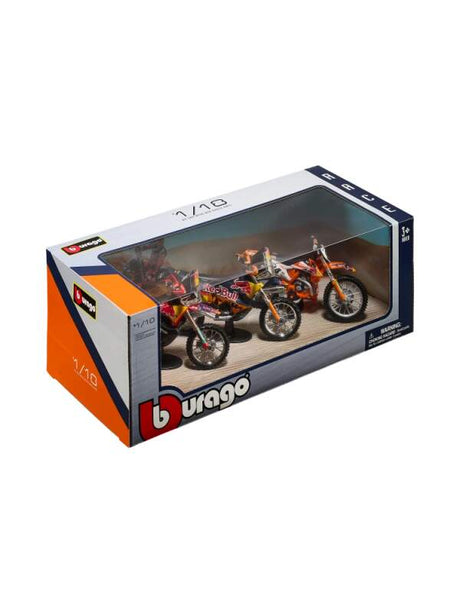 Set of 3 KTM Red Bull Racing BBurago motorcycles