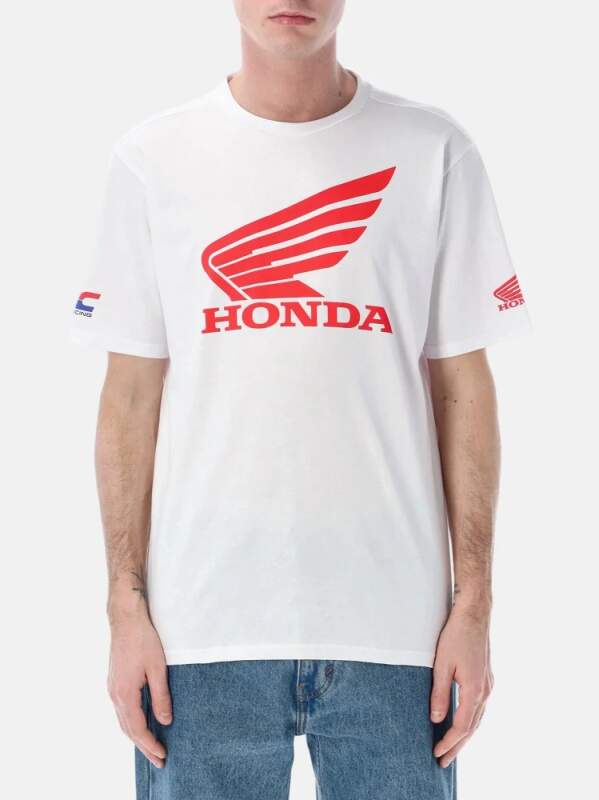 HRC Honda white fan T-shirt with large logo