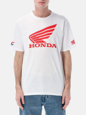 HRC Honda white fan T-shirt with large logo