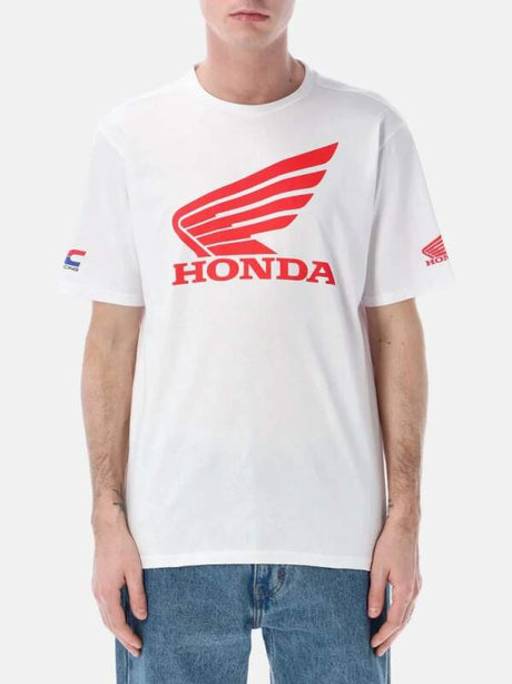 Tricou pentru fani HRC Honda cu logo mare alb