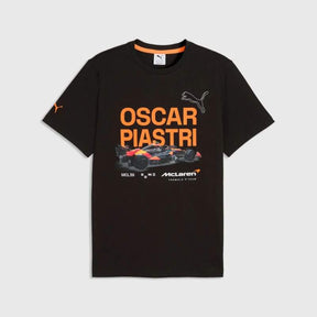 Tricou Oscar Piastri - McLaren F1 negru - ediție pentru fani