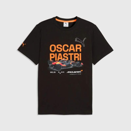 Oscar Piastri McLaren F1 black T-shirt - fan edition