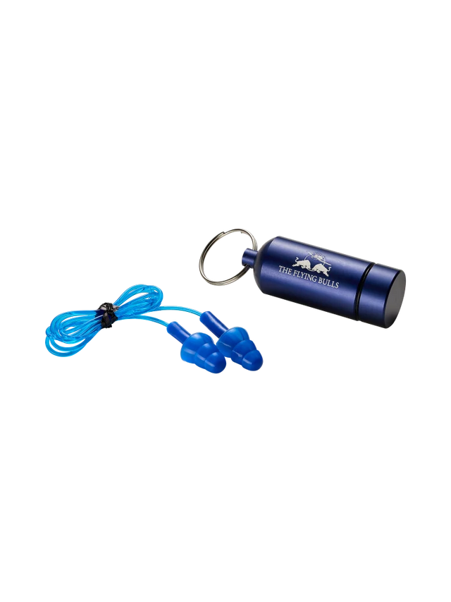 Red Bull The Flying Bulls Earplugs with Metal Case – Blue