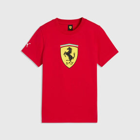 Tricou pentru copii Scuderia Ferrari cu scut mare – roșu