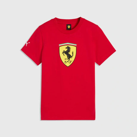 Scuderia Ferrari Kids' T-Shirt with Large Shield – Red
