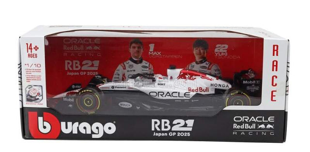 Machetă Red Bull F1 RB21 BBurago #1 Max Verstappen 2025 winner Japan GP