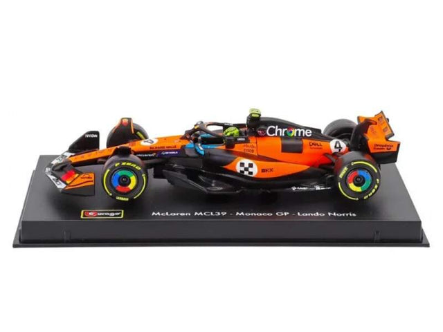 Machetă McLaren F1 MCL39 BBurago #4 Lando Norris Monaco 2025 1:43 Signature
