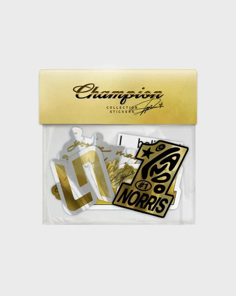 Set mic de autocolante Lando Norris LN4 – ediția CHAMPION