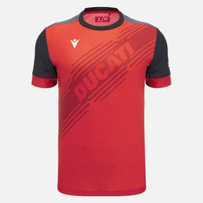 Tricou sport Ducati x Macron cu logo – roșu