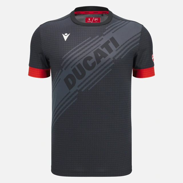 Ducati x Macron Sports T-Shirt with Logo – Dark Grey