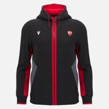 Hanorac cu fermoar Ducati x Macron cu logo – negru