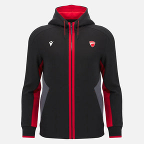 Hanorac cu fermoar Ducati x Macron cu logo – negru