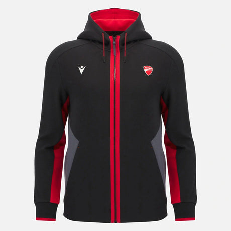 Ducati x Macron Zip Hoodie with Logo – Black