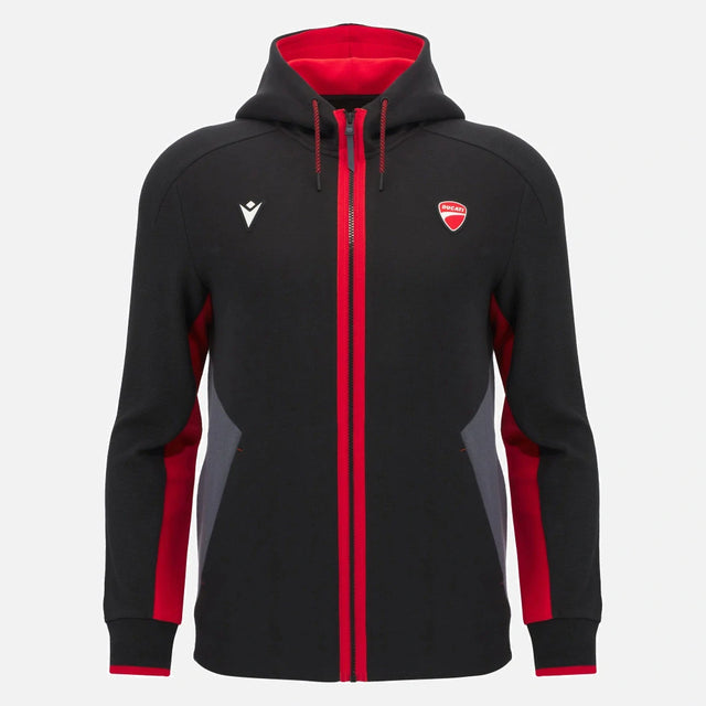Hanorac cu fermoar Ducati x Macron cu logo – negru