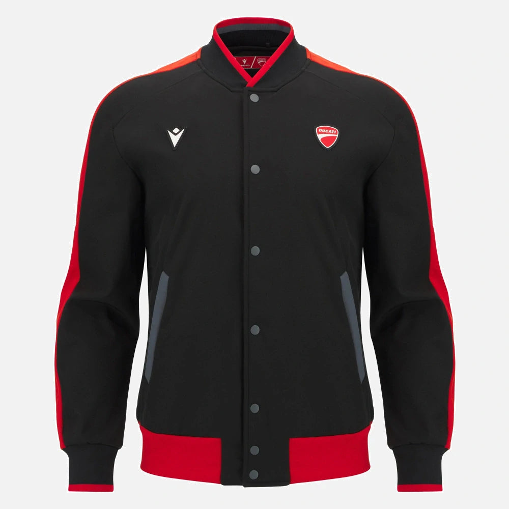Geacă softshell Ducati x Macron cu logo – neagră