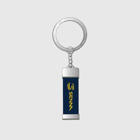 Ayrton Senna Signature Keyring – Navy