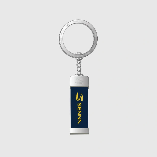 Ayrton Senna Signature Keyring – Navy