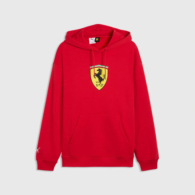 Hanorac Scuderia Ferrari F1 x Puma cu scut mare – roșu