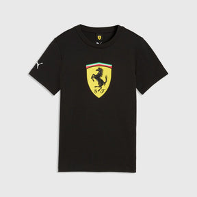 Scuderia Ferrari F1 x Puma Kids' T-Shirt with Large Shield – Black