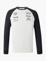 Bluză de echipă cu mânecă lungă Oracle Red Bull Racing Classic cu logo-urile sponsorilor – gri