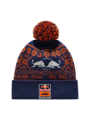 Căciulă cu pompon KTM Red Bull Racing cu logo – ediție de Crăciun