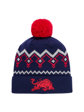 Căciulă cu pompon Red Bull Ring cu logo – ediție de Crăciun